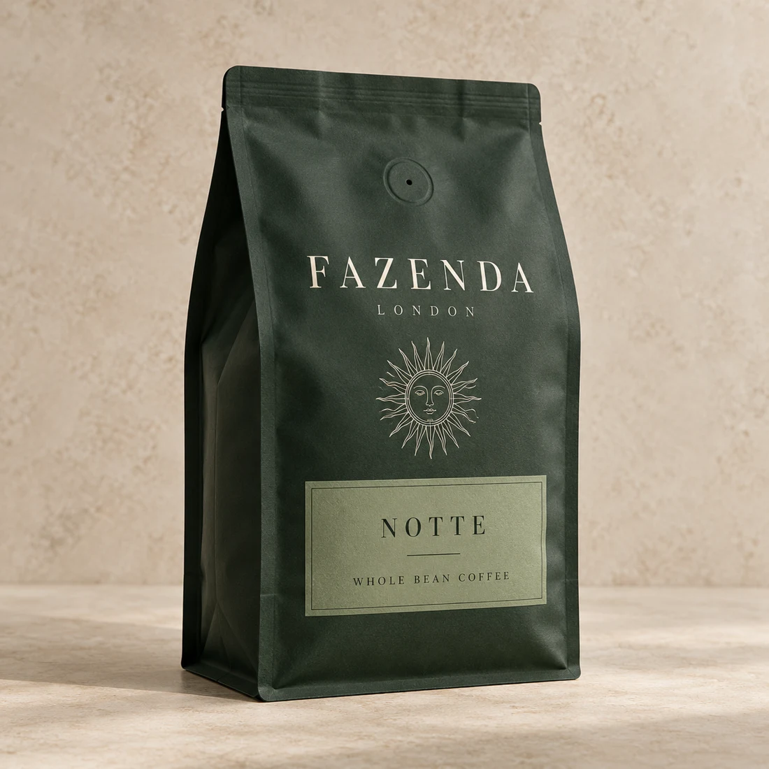 Fazenda Notte whole-bean coffee package concept